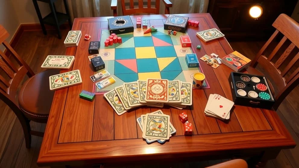 Kluriga lekar för vuxna vid bordet